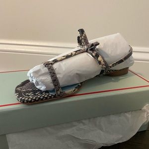 FRANCES VALENTINE LILY SNAKE PRINT SANDAL NWT SIZE 8